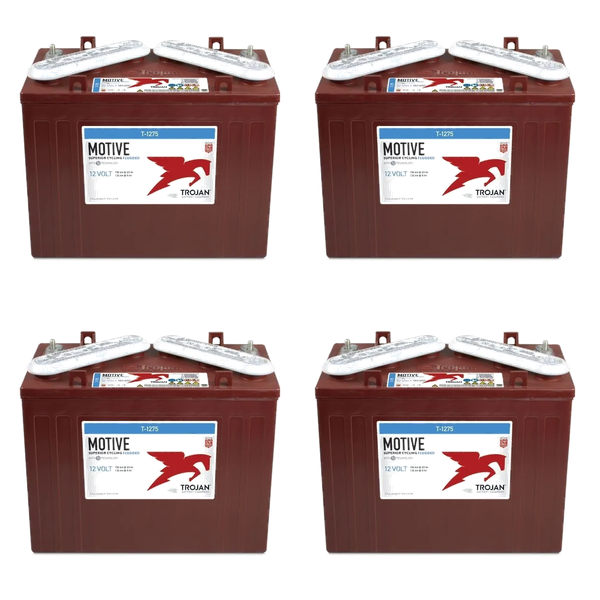 batterie trojan t1275 lot de 4 batteries