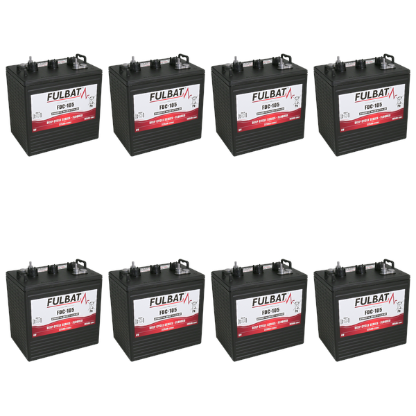 BATTERIE FULBAT FDC-105 6V 225AH Lot de 8 batteries