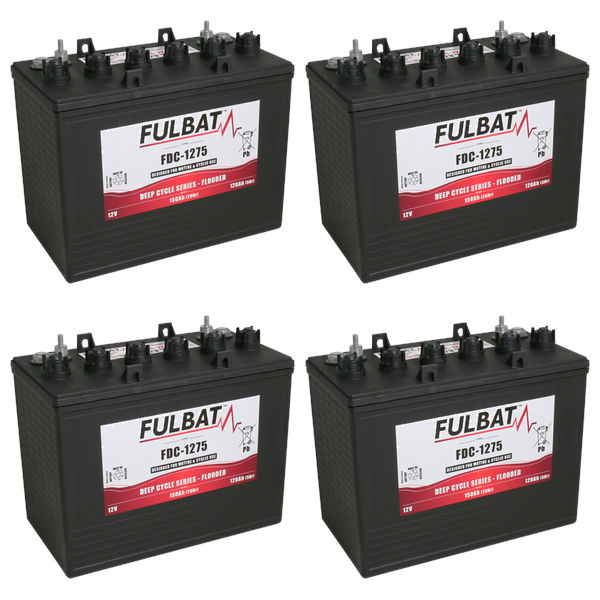 BATTERIE GOLFETTE FULBAT FDC-1275 12V 150AH Lot de 4 Batteries